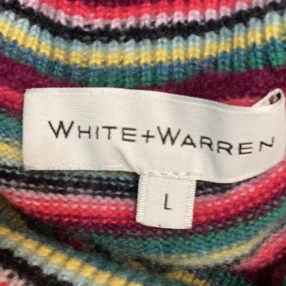 CASHMERE STRIPED TURTLENECK - RAINBOW COMBO - Picture 5 of 6